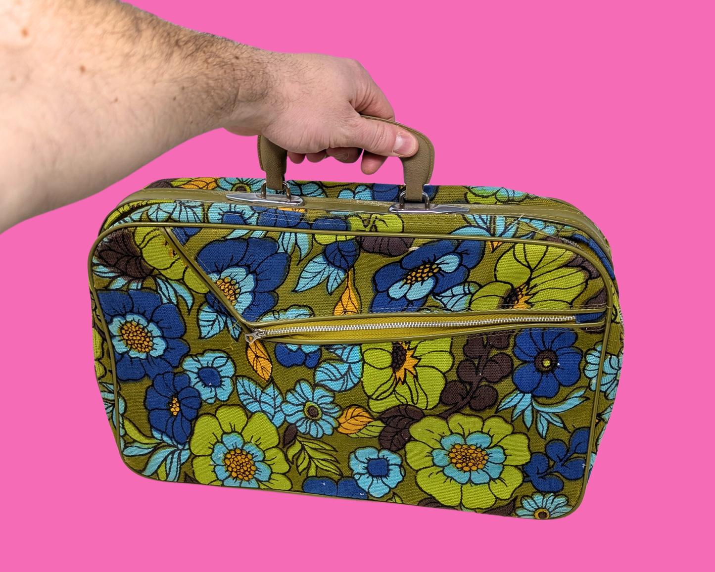 Vintage 1960's Groovy Suitcase Made in Japan