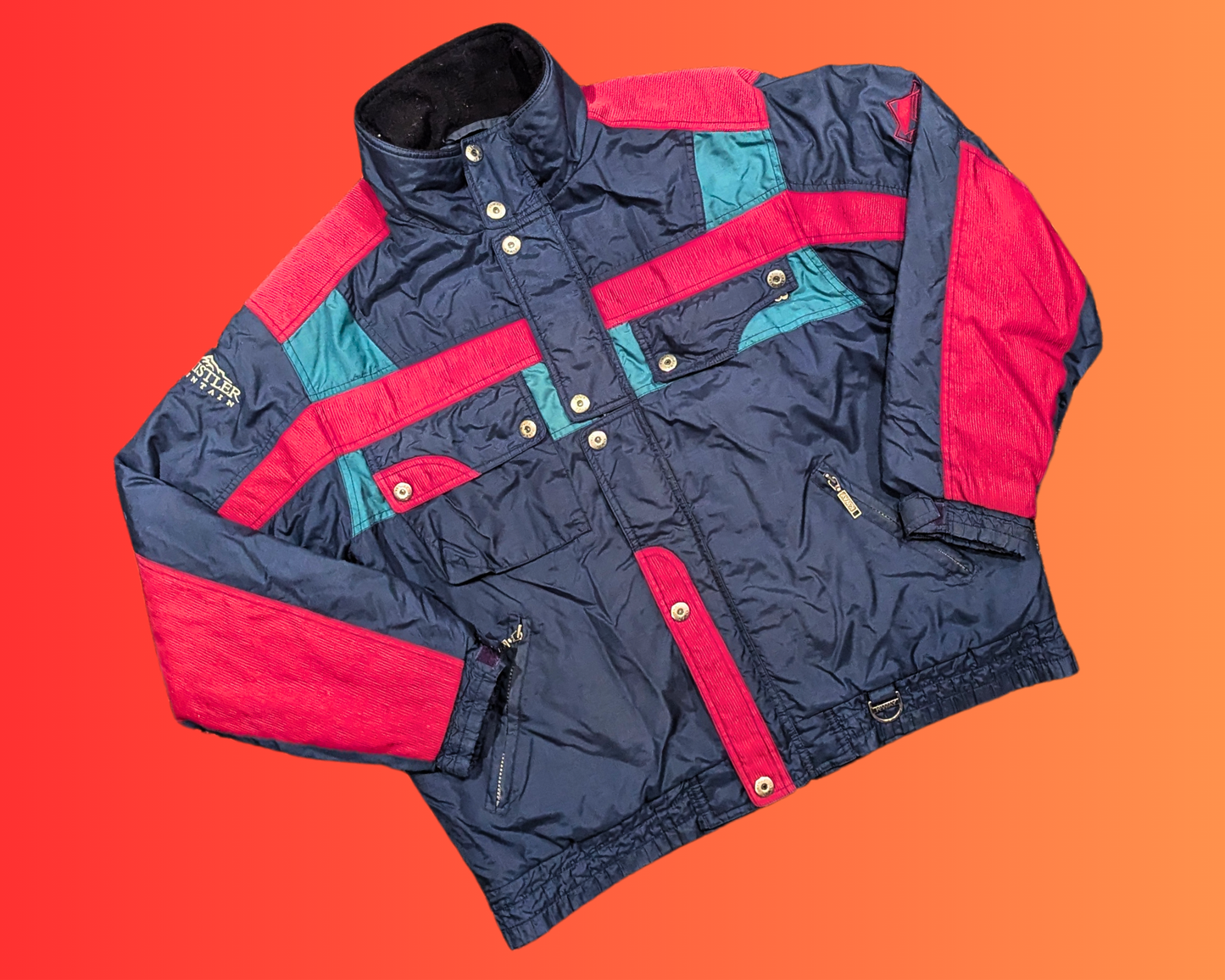 Vintage 1990's K-Way Whistler Mountain, Light Winter Jacket Size L