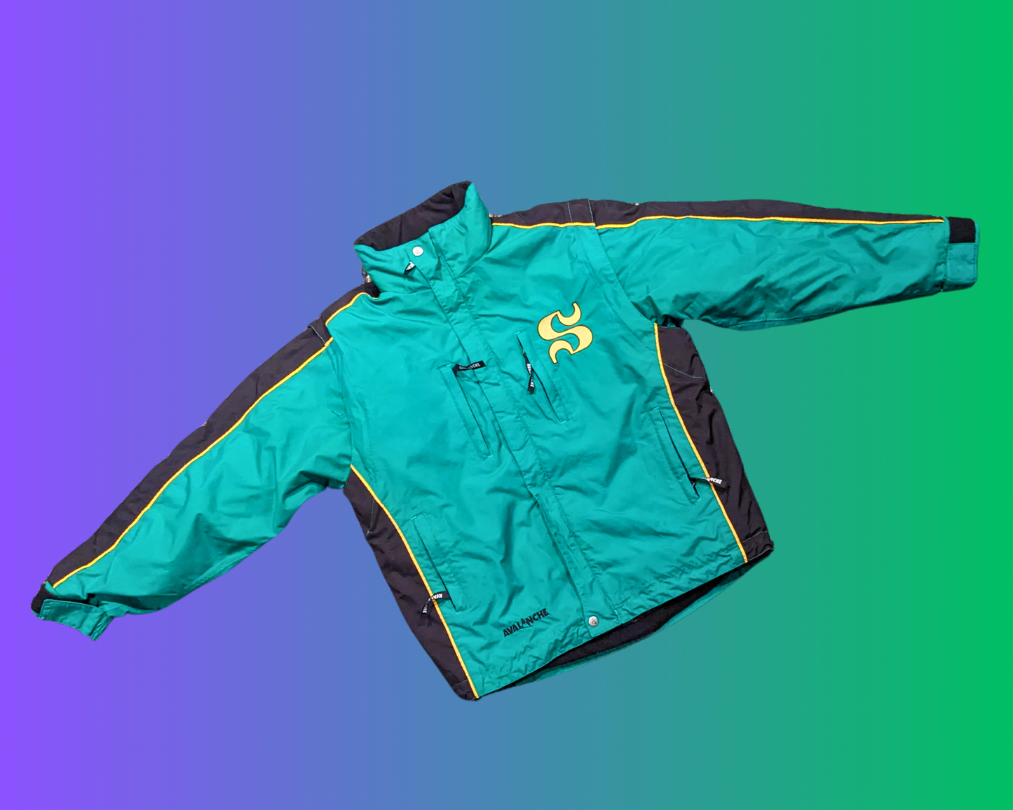 Y2K Vert & Or Université de Sherbrooke Jacket Size XS