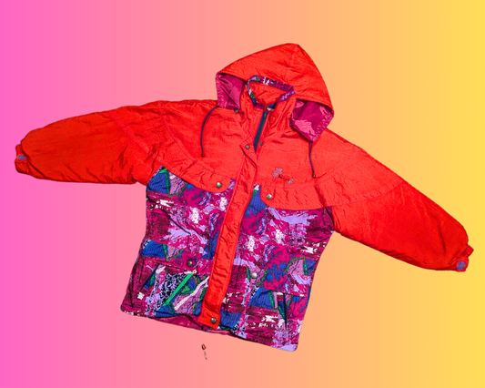Vintage 1990's Funky Red Jacket by Sunny Kid Collection Size S