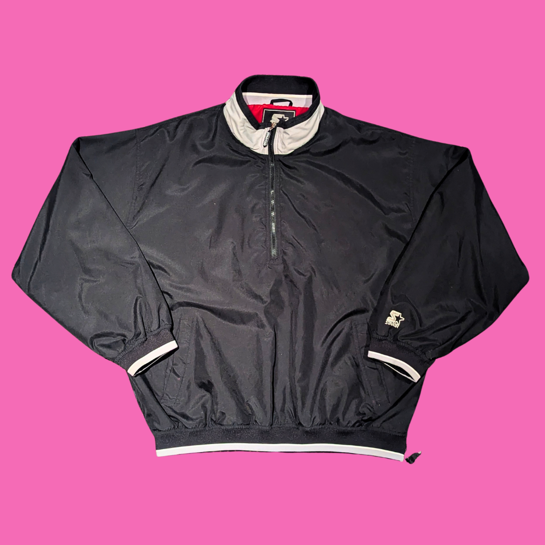 Starter Black Jacket/Windbreaker Size 2XL