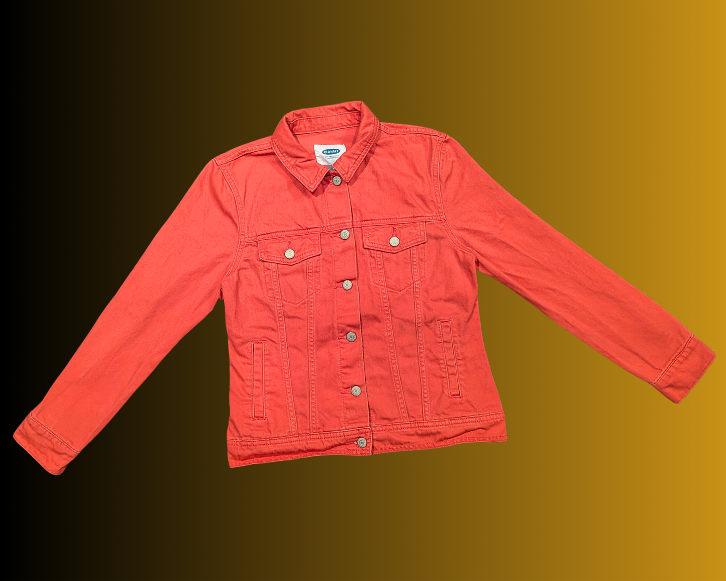 Veste en jean rouge Chewbacca Star Wars faite à la main et recyclée, taille M