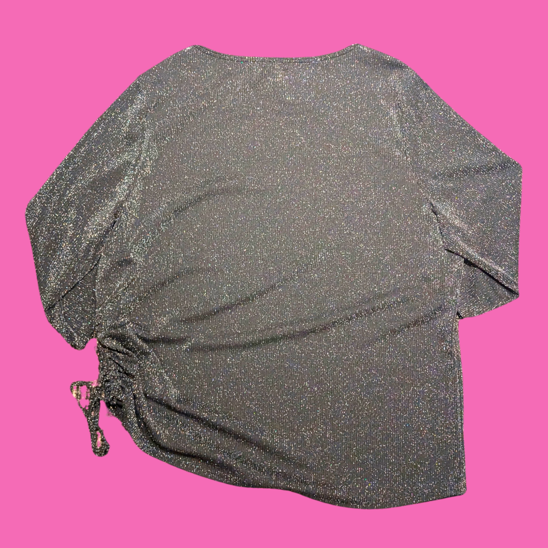 Olivia Blu Black, Sparkling Top Size XL