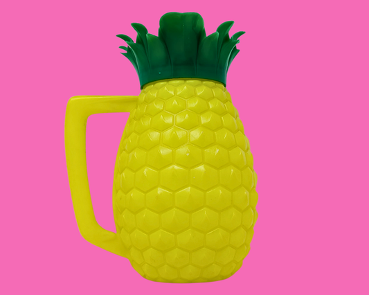 Pichet ananas jaune vintage des années 1970