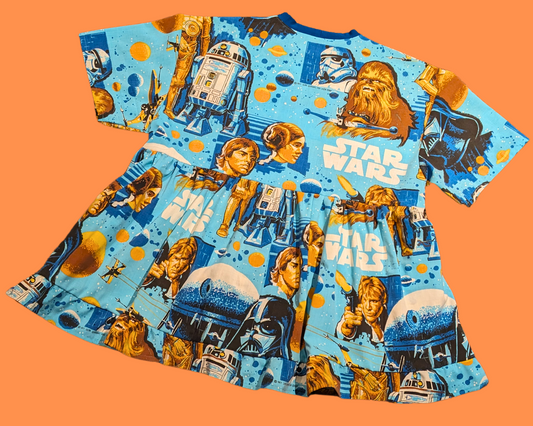 Robe t-shirt Star Wars faite main et recyclée, taille 2XL