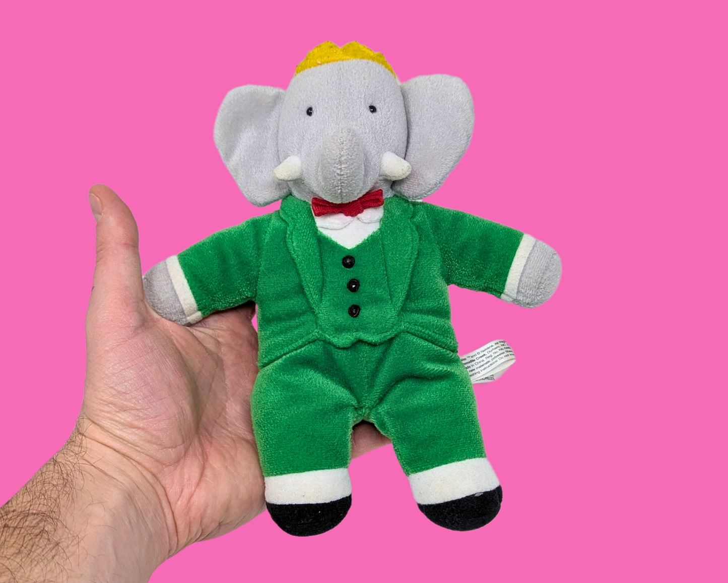 Small Vintage 1990's Babar Plush Toy