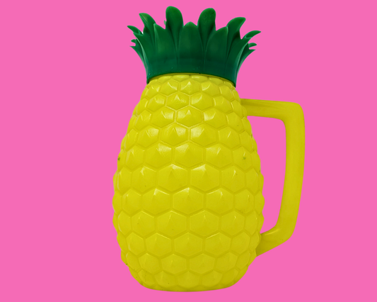 Pichet ananas jaune vintage des années 1970