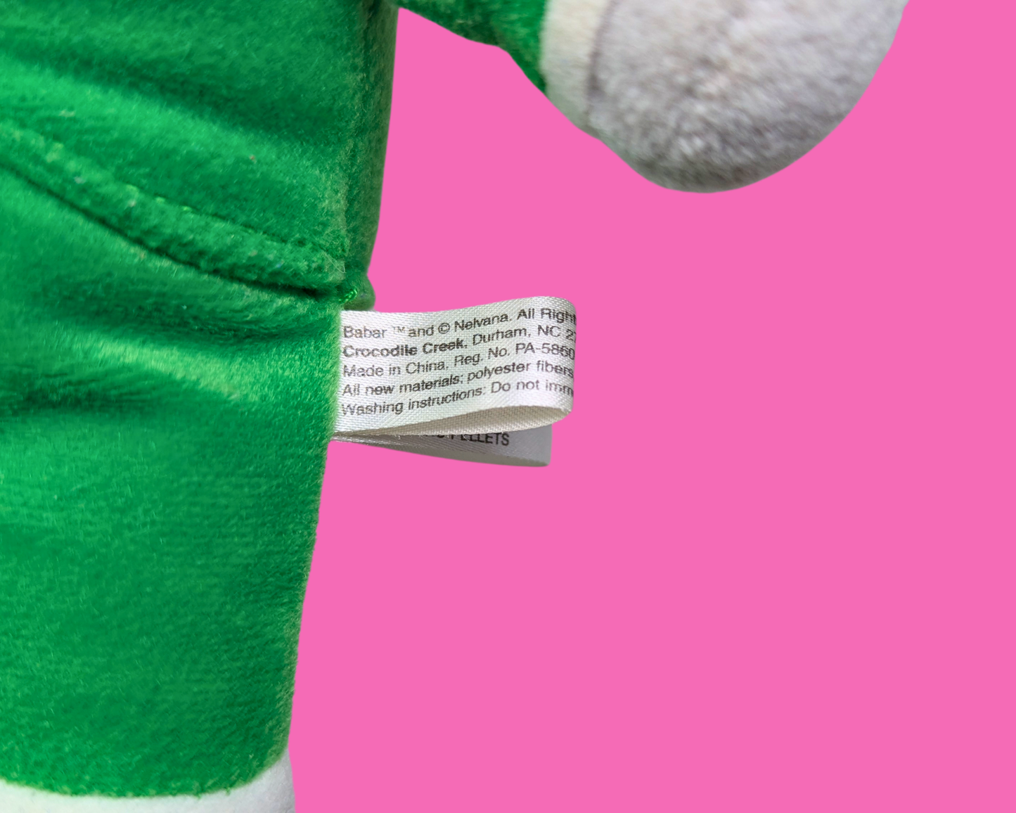 Small Vintage 1990's Babar Plush Toy