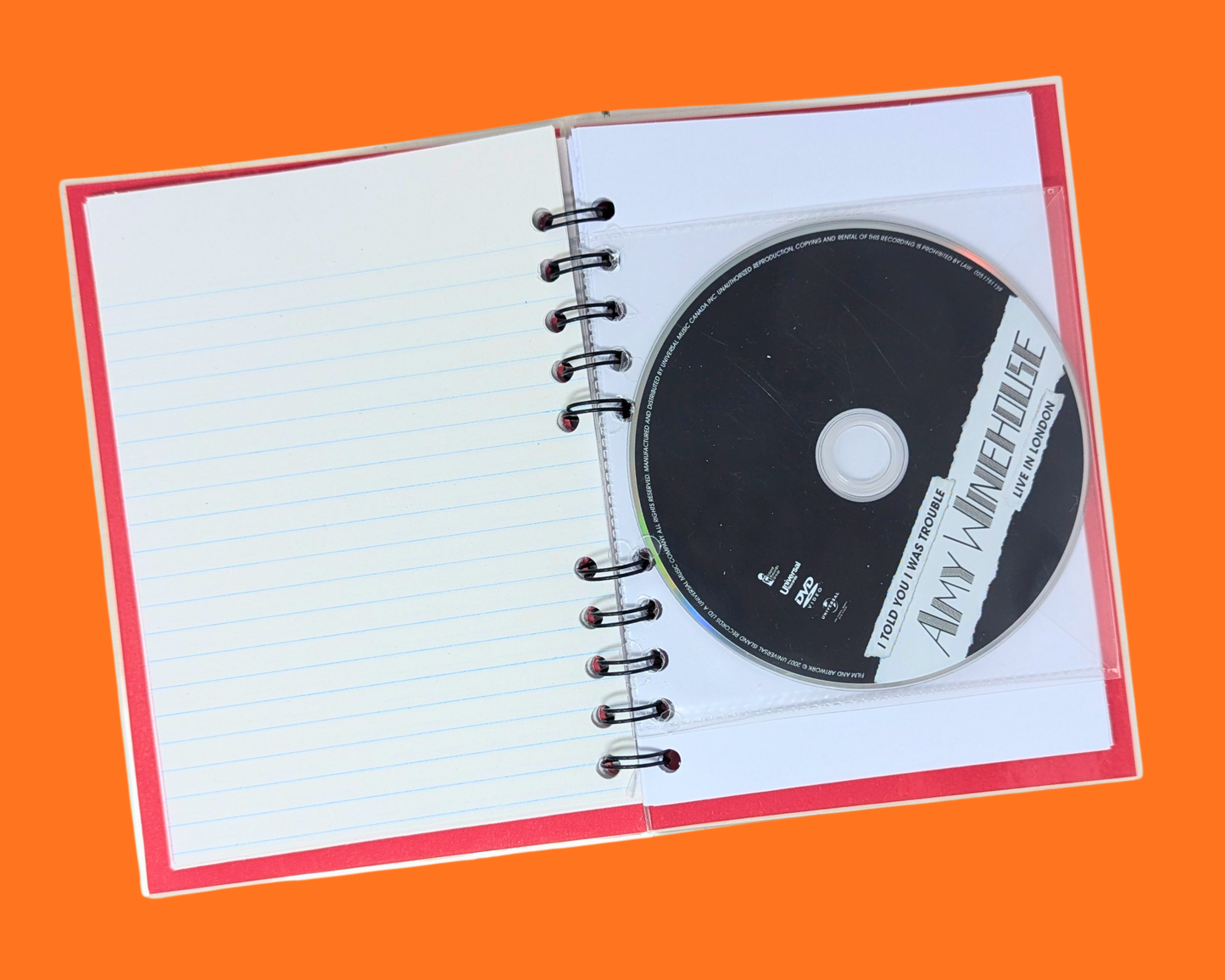 Amy Winehouse Live in London DVD Movie Notebook