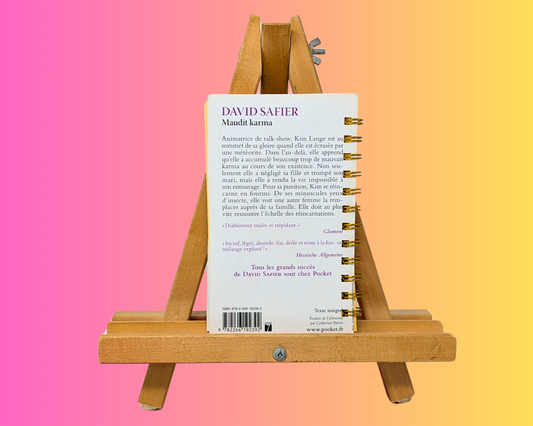 Handmade and Upcycled Maudit Karma Novel by David Safier Notebook
