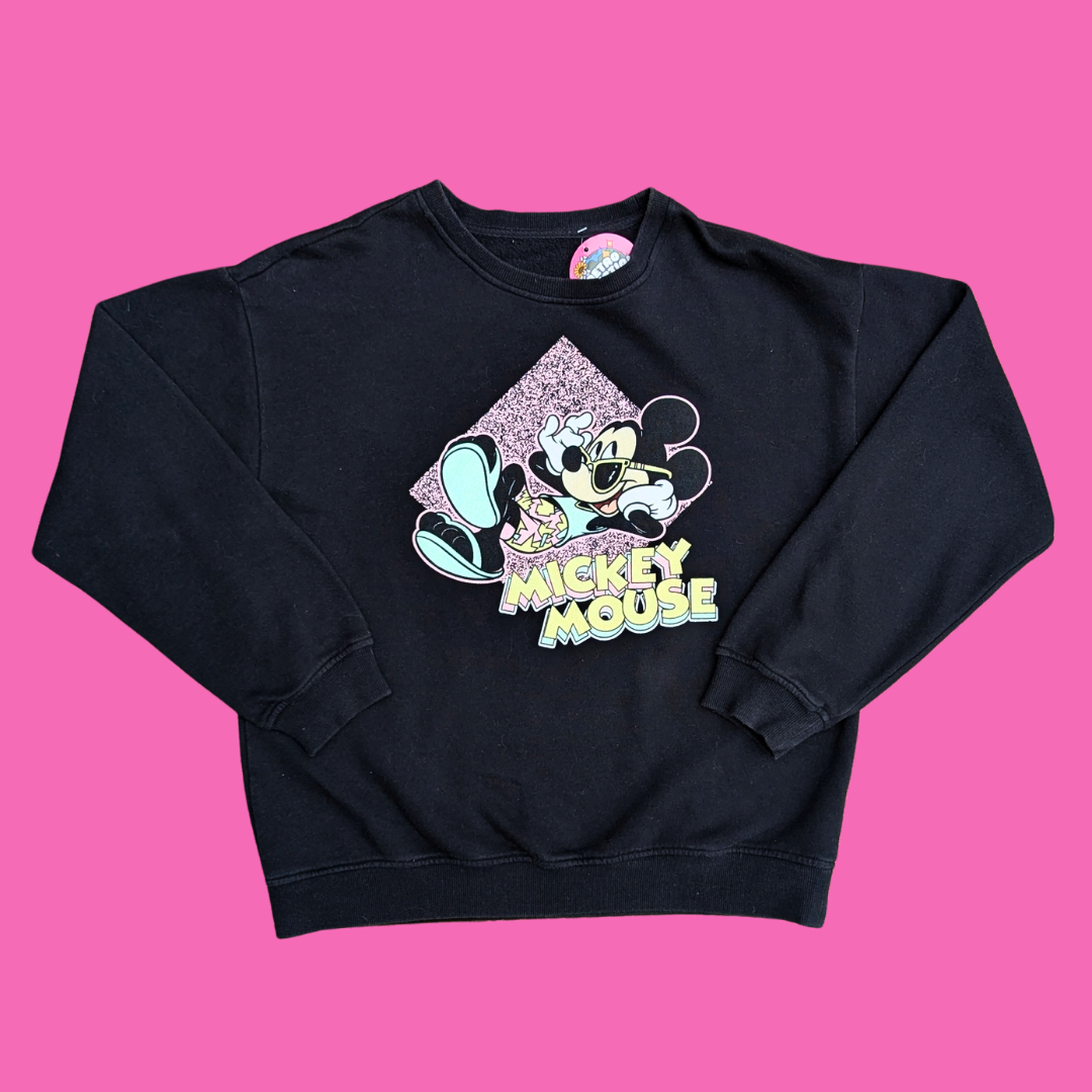 Mickey Mouse Black Crewneck Size M