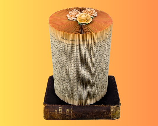 Handmade and Upcycled Book Folding Art Sculpture