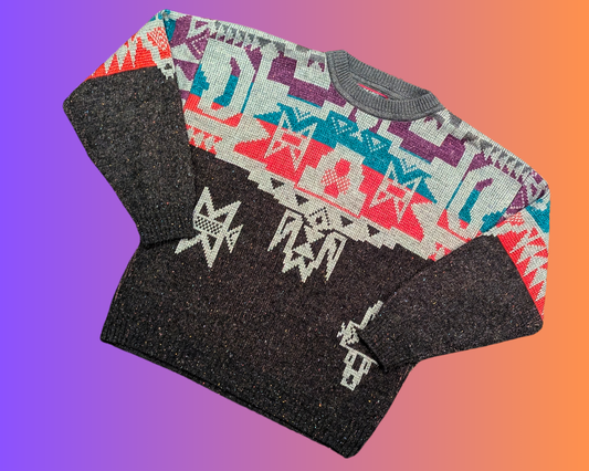 Vintage 1990s The Men’s Store Aztec Sweater Size M