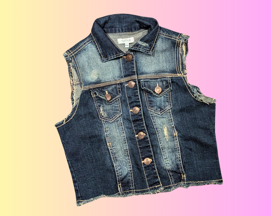 Handmade, Upcycled Teenage Mutant Ninja Turtles Denim Jacket/Vest Size M
