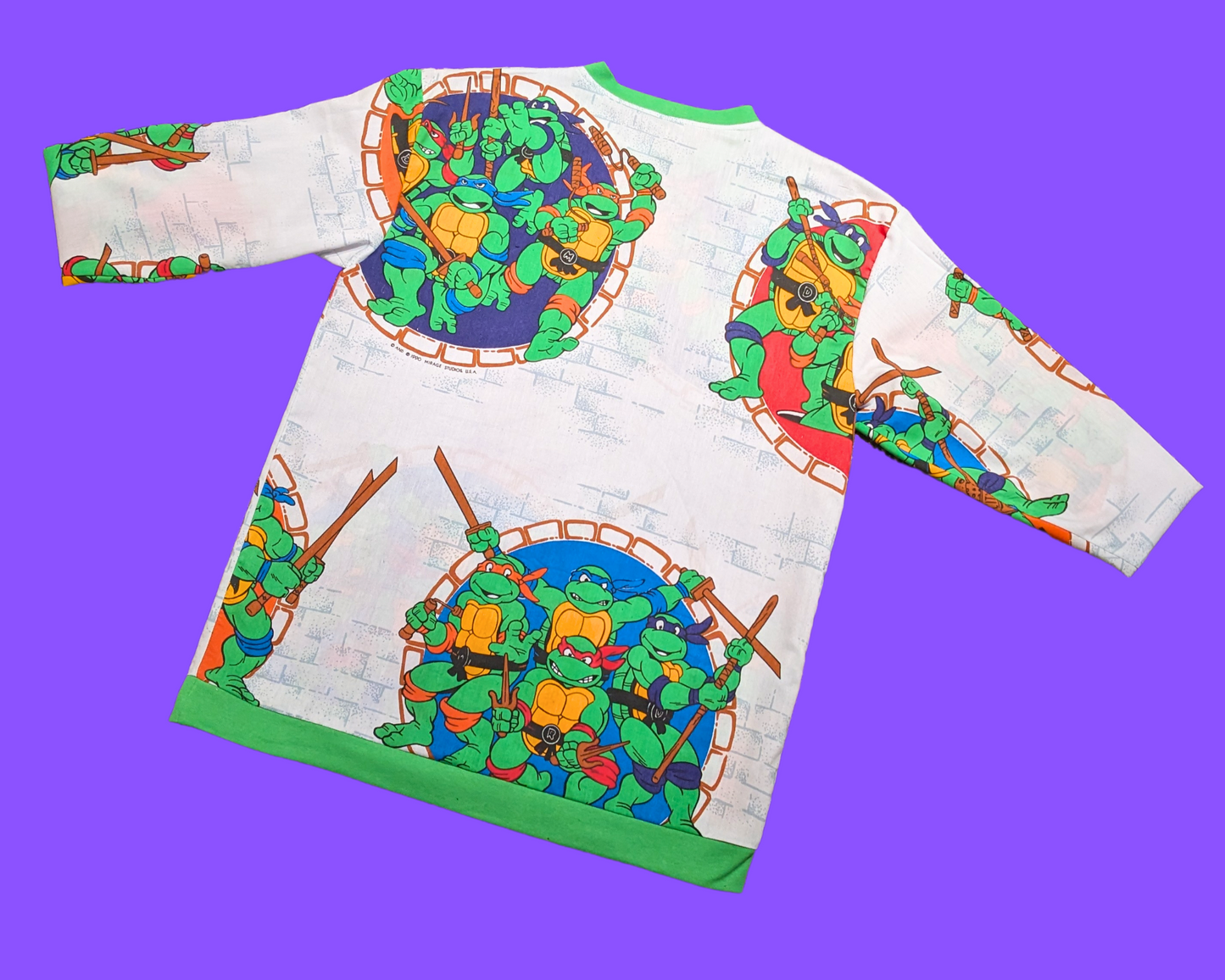 Handmade, Upcycled Teenage Mutant Ninja Turtles Sweater Oversized M