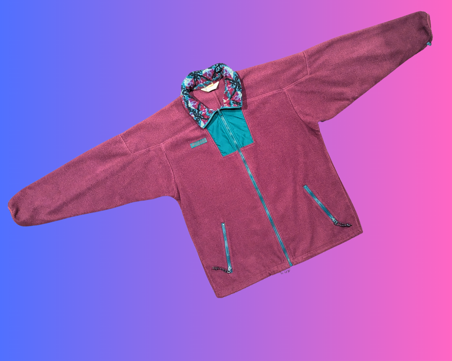 Vintage 1990's Columbia Purple Color Fleece Size L