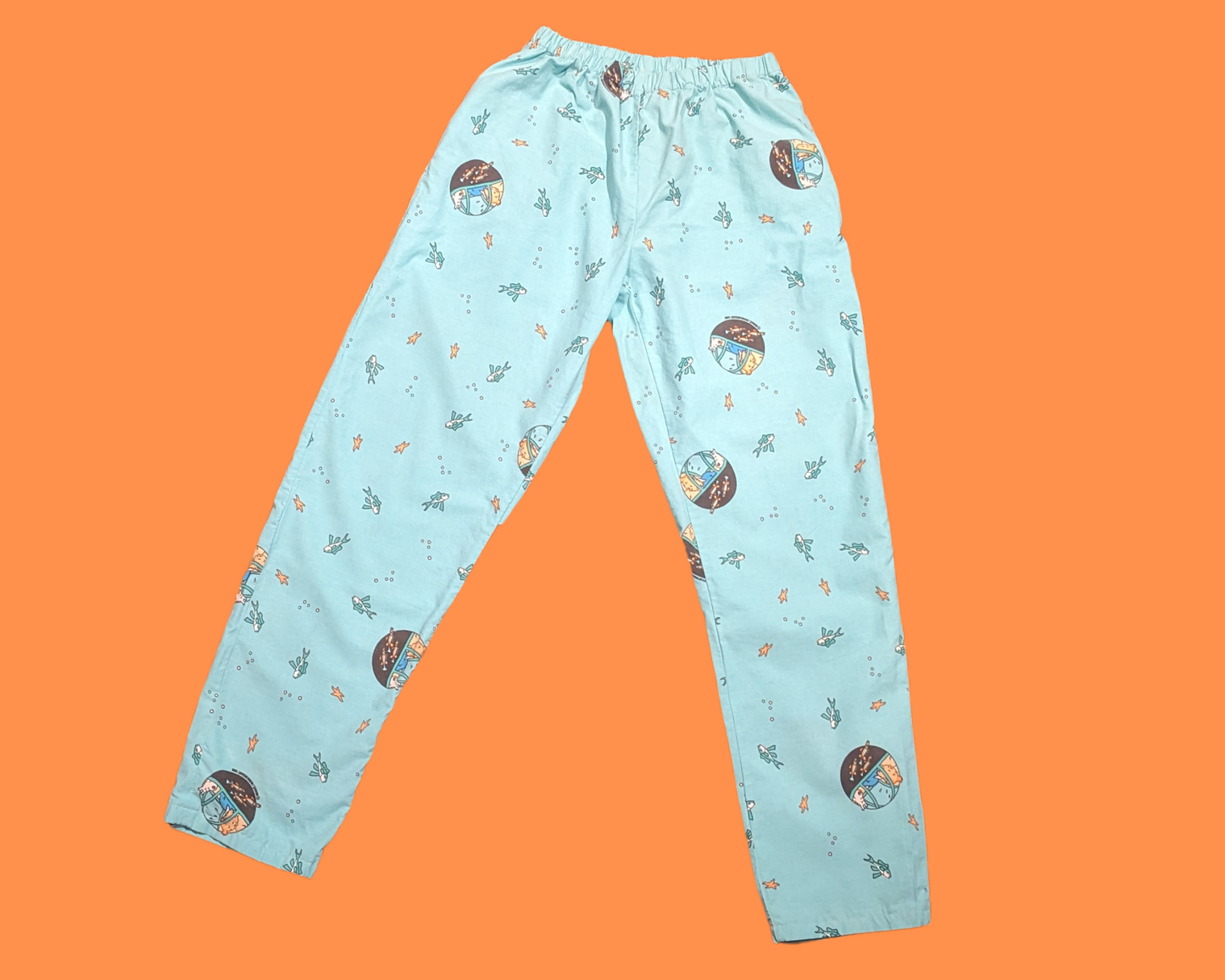 Handmade, Upcycled Tintin Bedsheet Pajama Set (T-Shirt + Bottoms) Size M-L