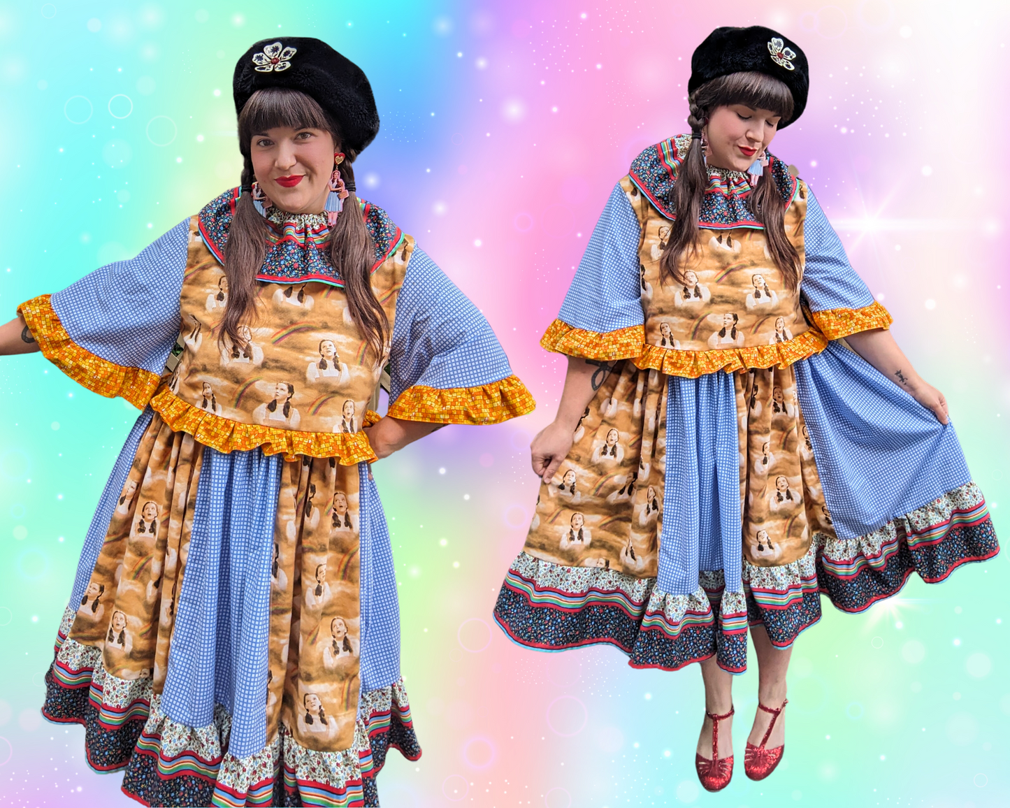Handmade, Upcycled The Wizard of Oz Dress L-XL