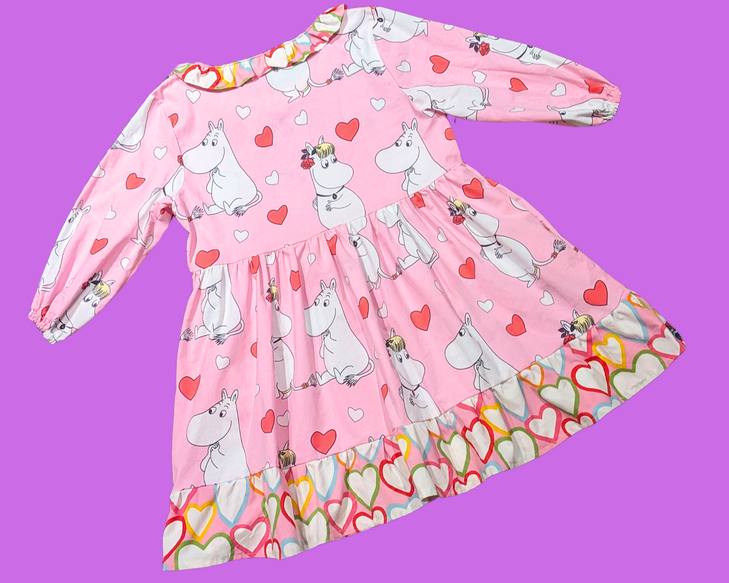 Handmade, Upcycled The Moomins Bedsheet Dress Size L-XL