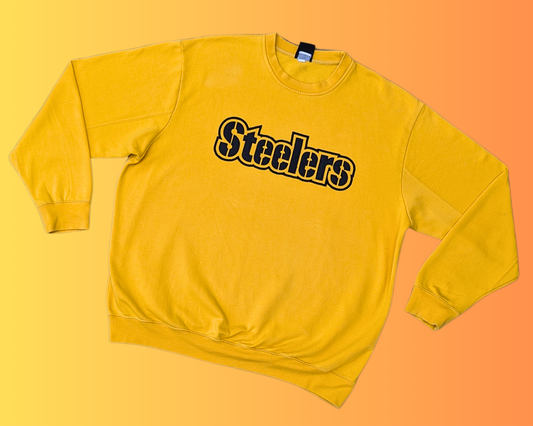 Official NFL Team Apparel Yellow Steelers Sweater Size L