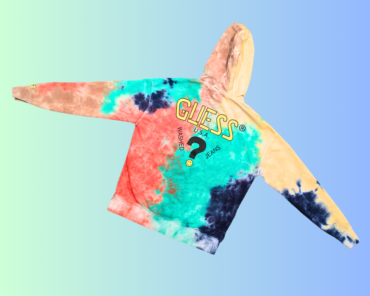 Y2K Tie Dye Guess Hoodie Size S