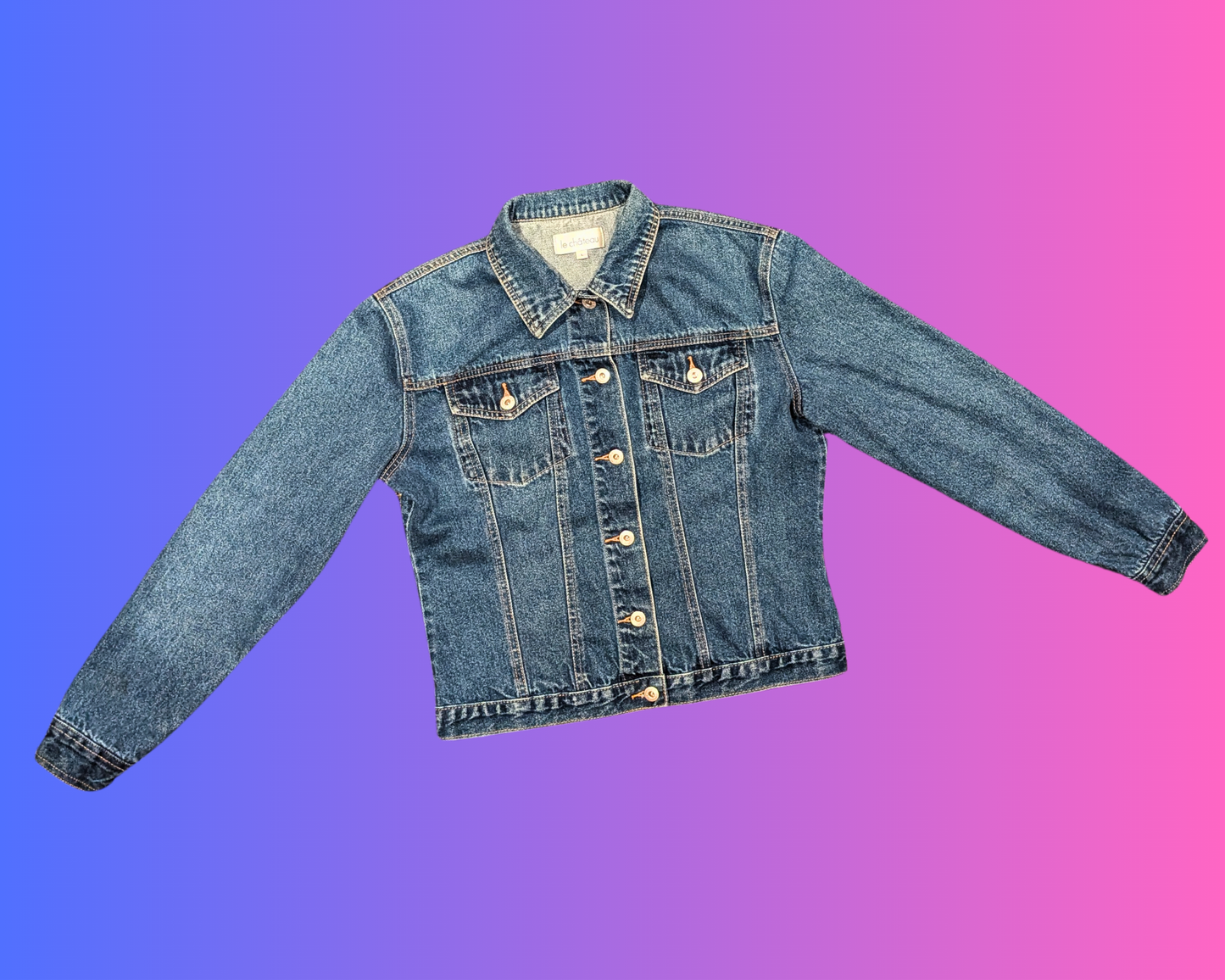 Handmade, Upcycled The Flintstones Denim Jacket Size L