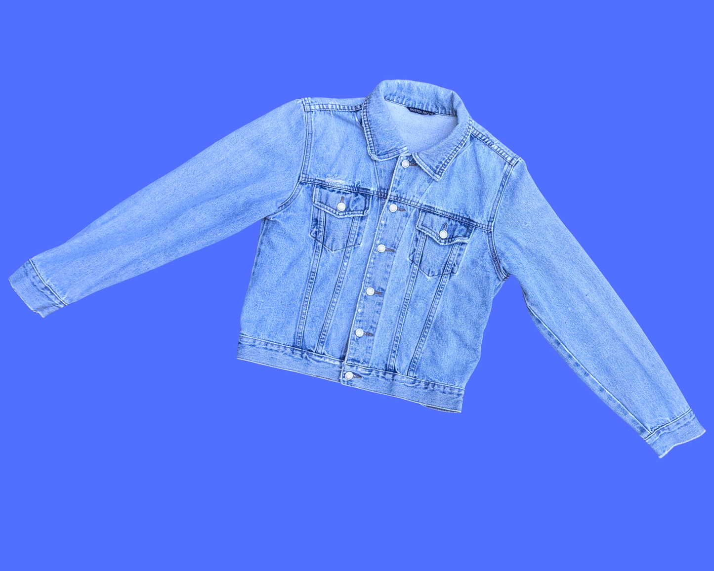 Veste en jean Let It Be, The Beatles, fabriquée à la main et recyclée, taille S