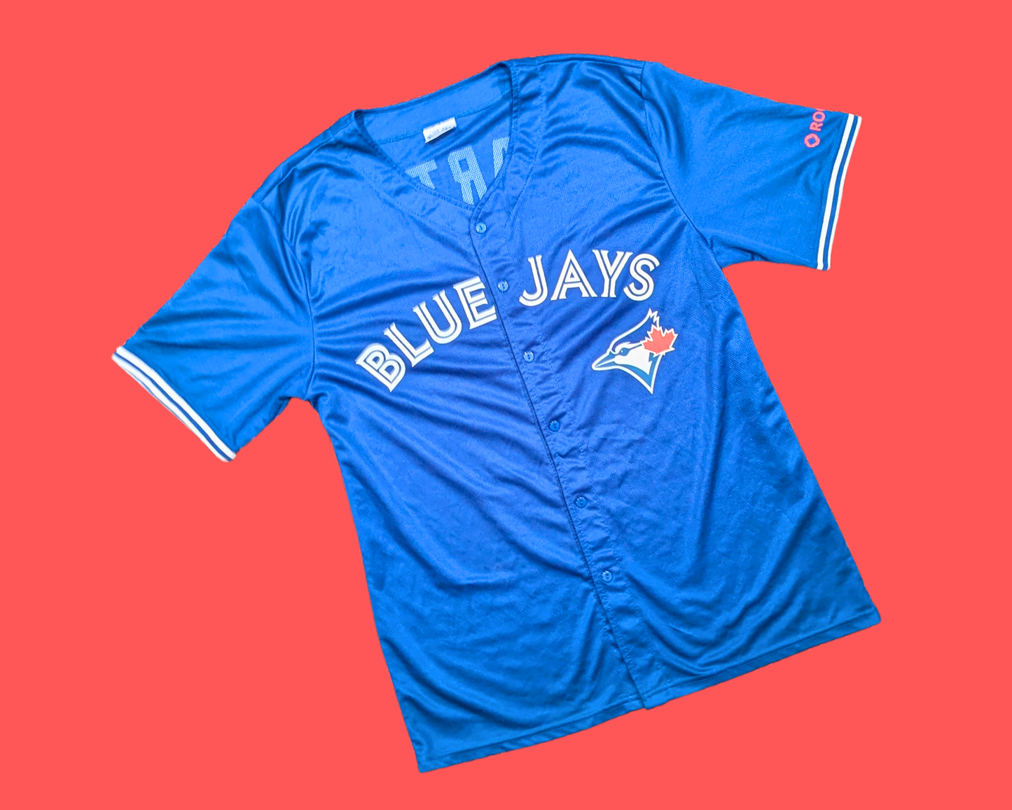 Y2K Blue Jays Official Button Down T-Shirt Size XL