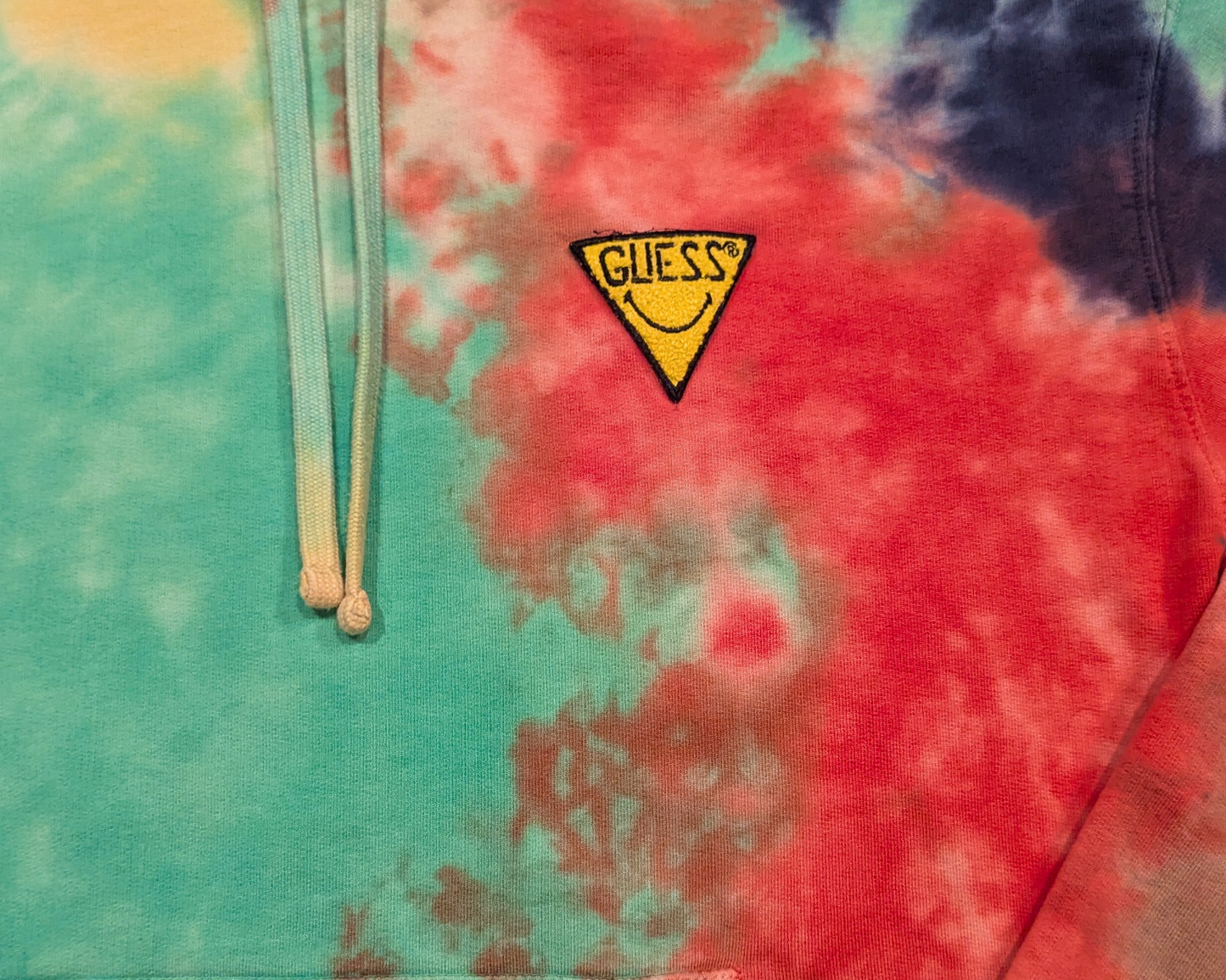 Y2K Tie Dye Guess Hoodie Size S