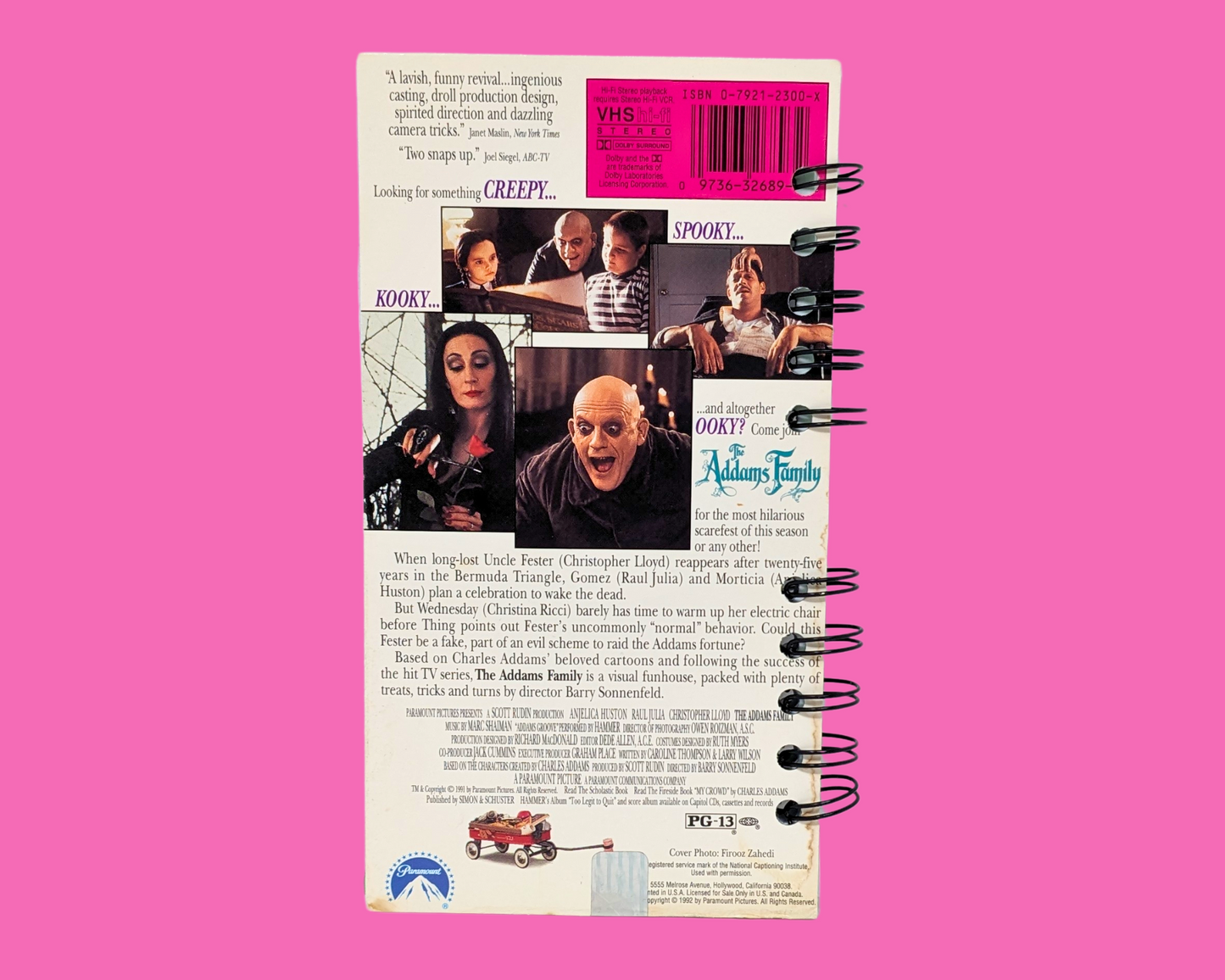 The Addams Family VHS Movie Notebook