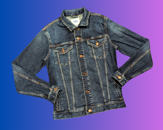 Veste en jean Poetic Justice faite main et recyclée, taille S