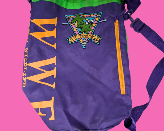 Sac à bandoulière vintage des années 1990 du Fonds mondial pour la nature