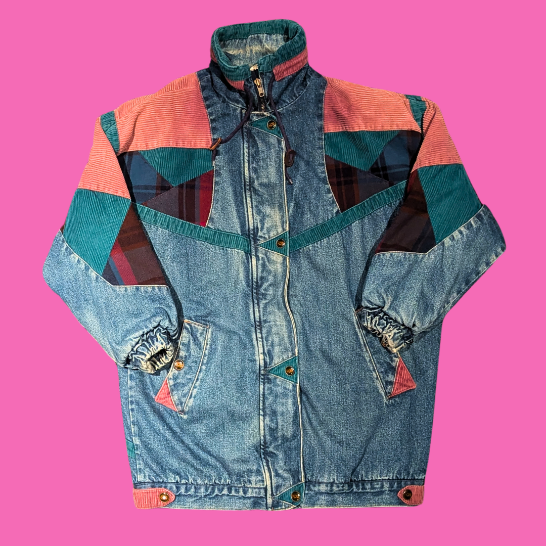 Vintage 1990's Funky Denim Jacket by Julia Michaels Size M