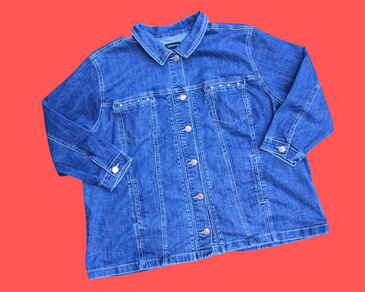 Veste en jean Iron Maiden faite à la main et recyclée, taille 4XL