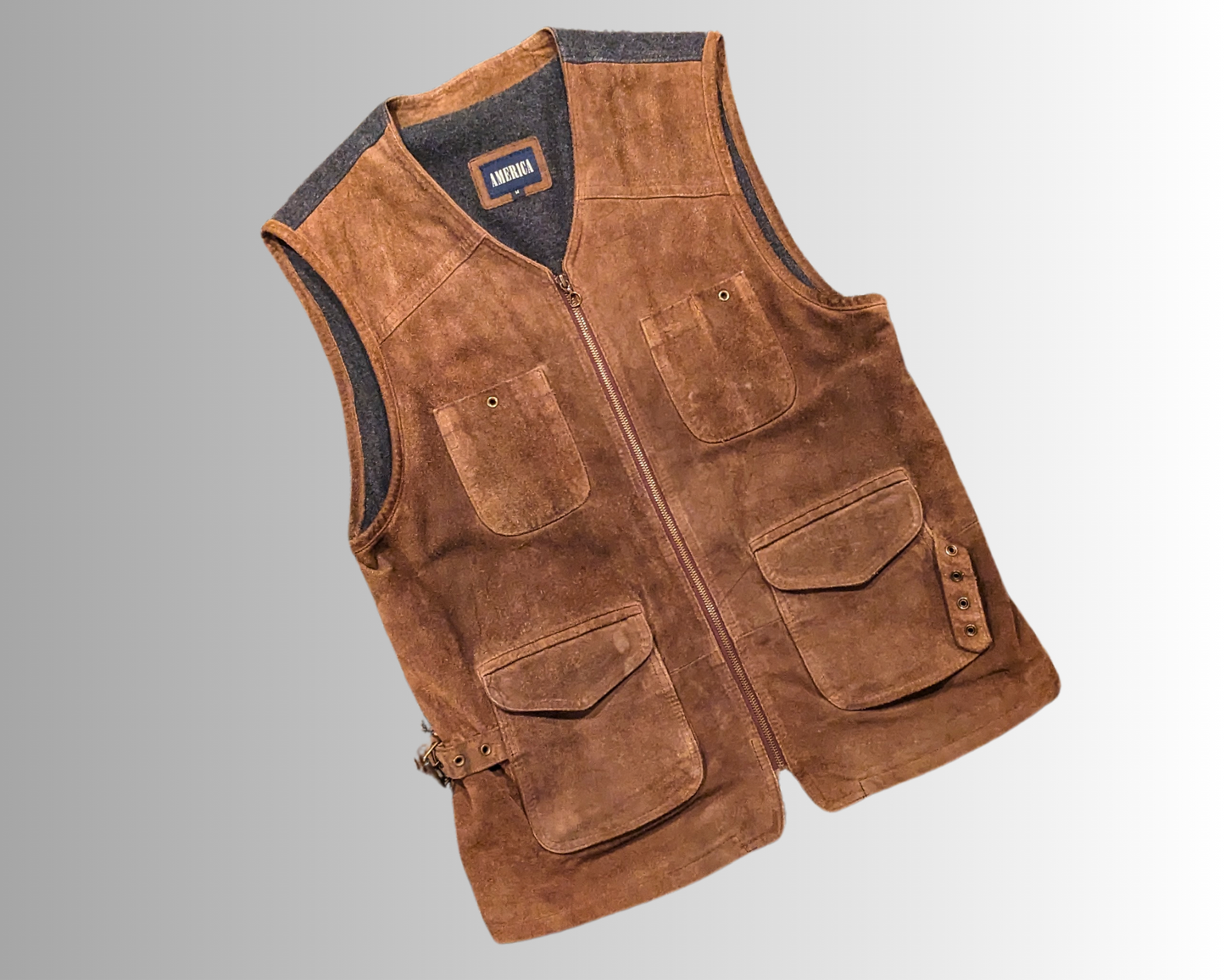 Vintage 1990's Genuine Leather Vest Size M
