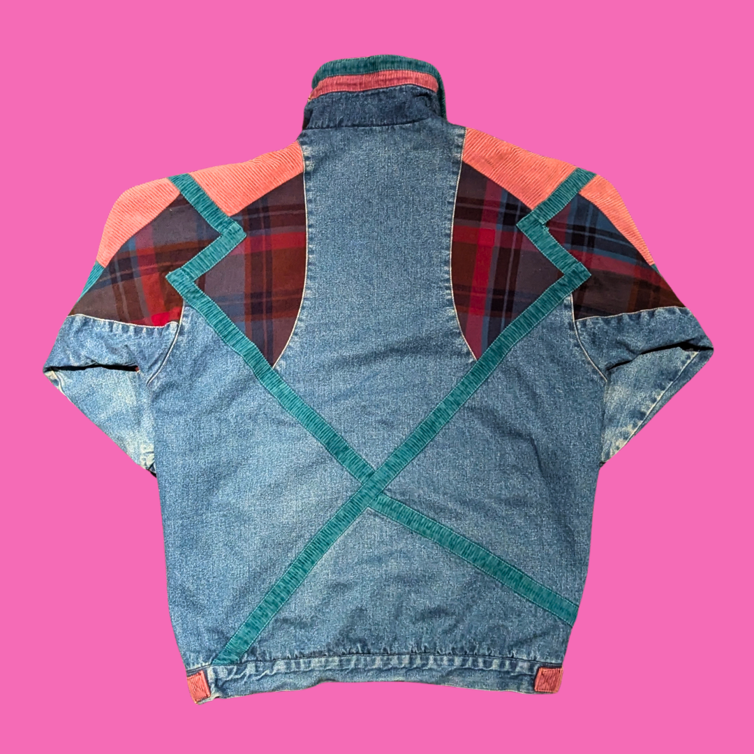 Vintage 1990's Funky Denim Jacket by Julia Michaels Size M