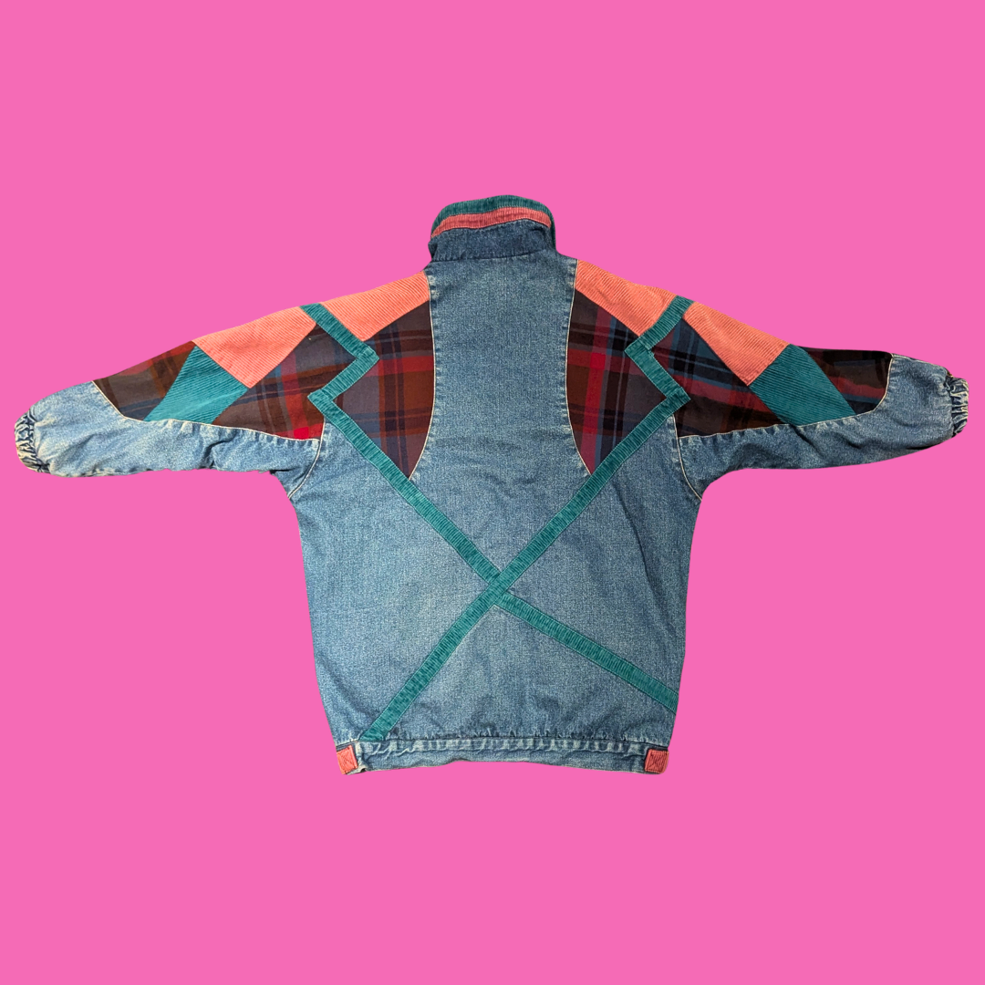 Vintage 1990's Funky Denim Jacket by Julia Michaels Size M