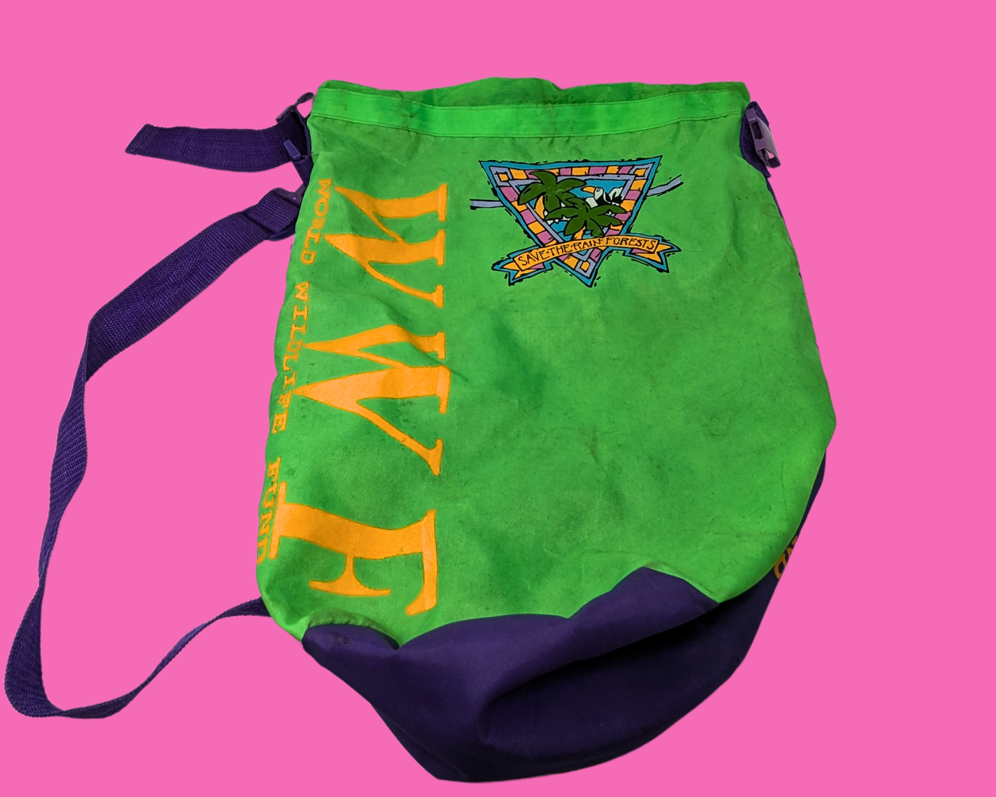 Sac à bandoulière vintage des années 1990 du Fonds mondial pour la nature