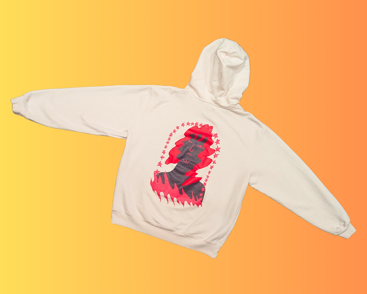 Y2K Polar Elvira Cloud White Hoodie Size M