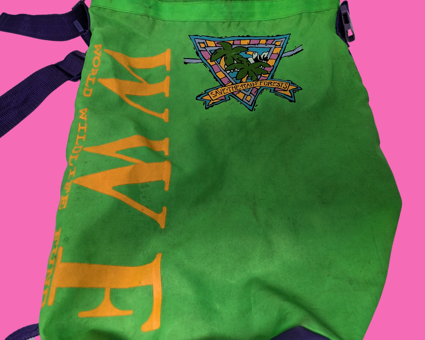 Sac à bandoulière vintage des années 1990 du Fonds mondial pour la nature