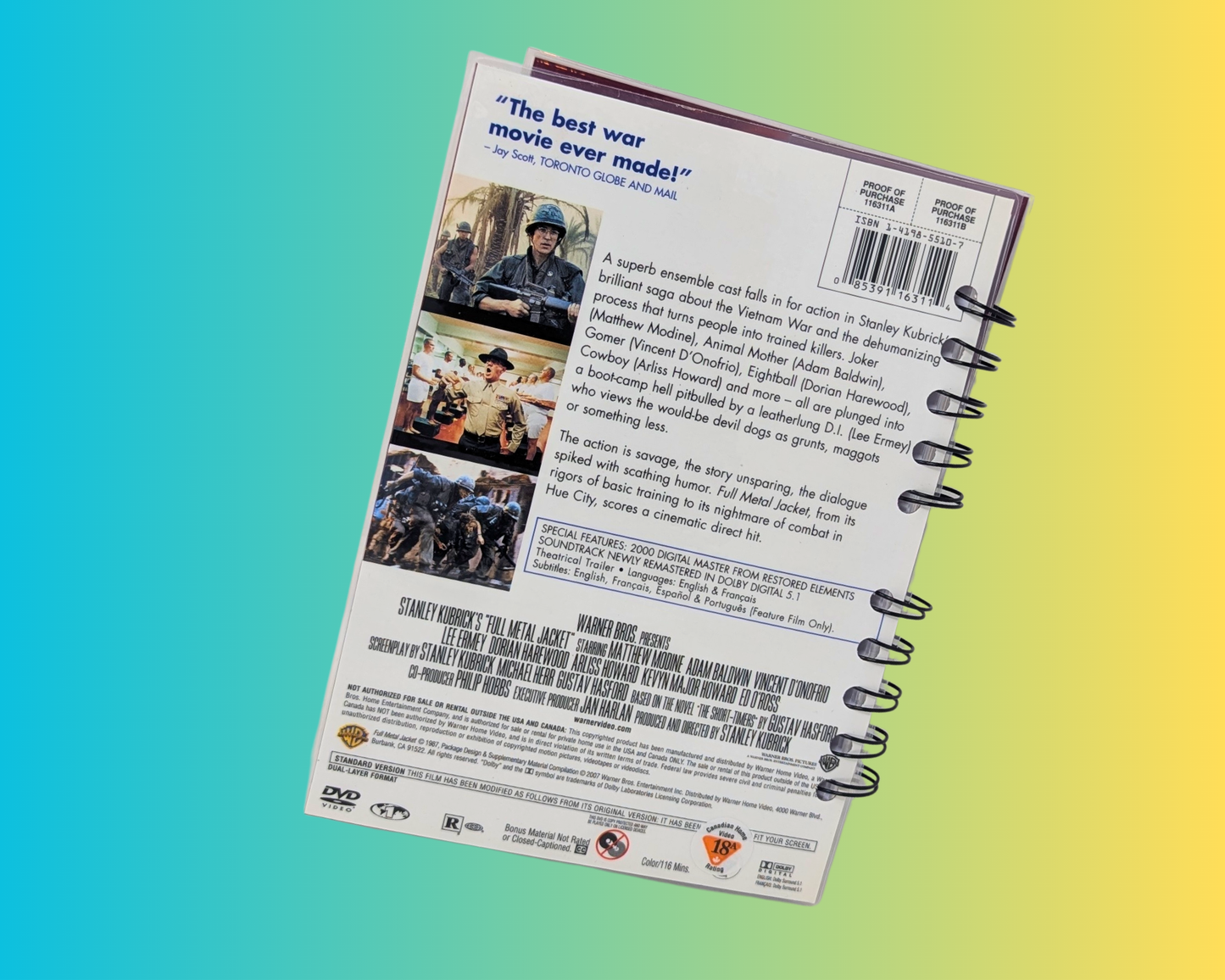 Carnet de notes du film DVD Full Metal Jacket
