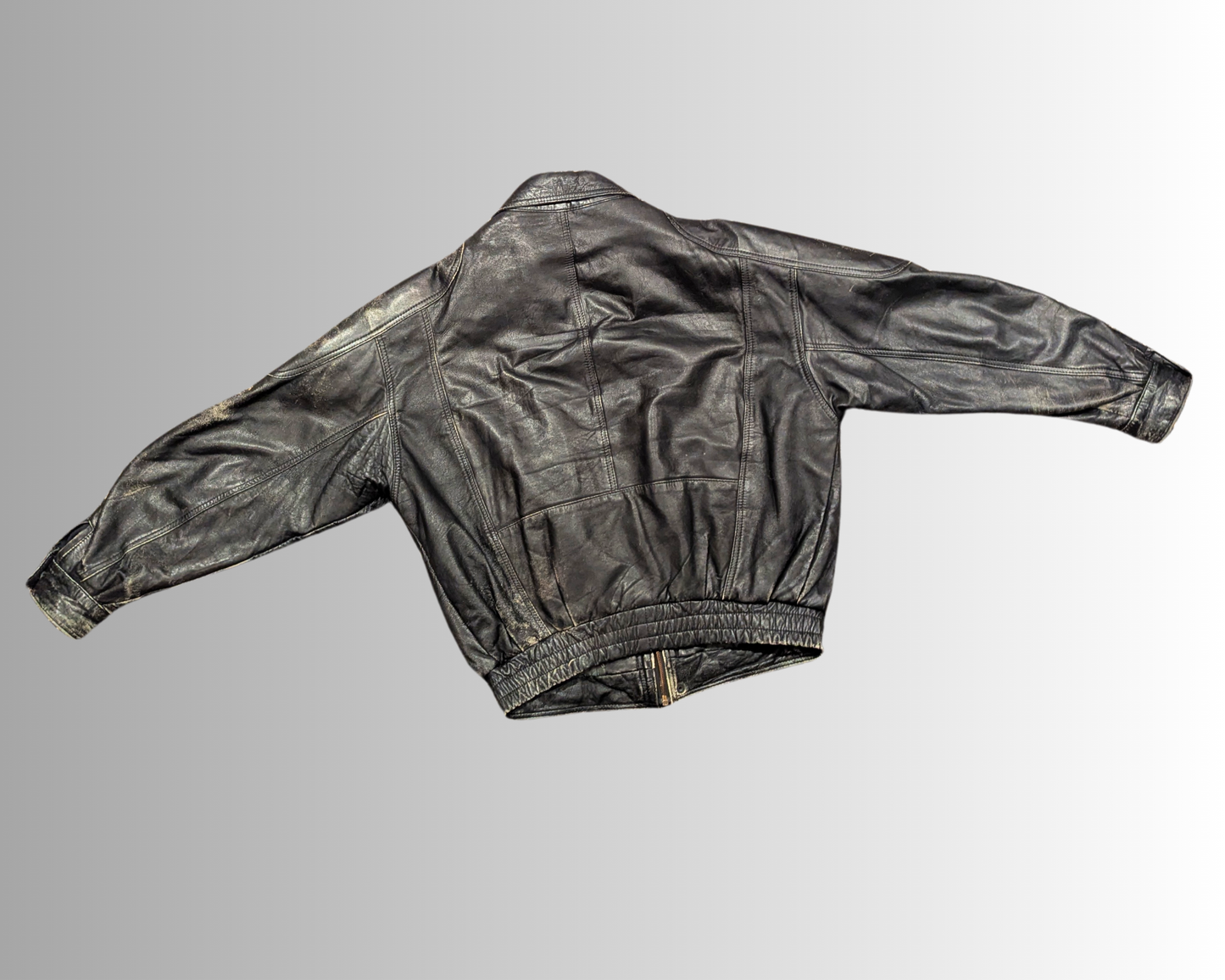 Vintage 1990's Black Genuine Leather Jacket Size L