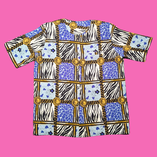 Vintage 1990's Groovy, Funk Blouse Size L