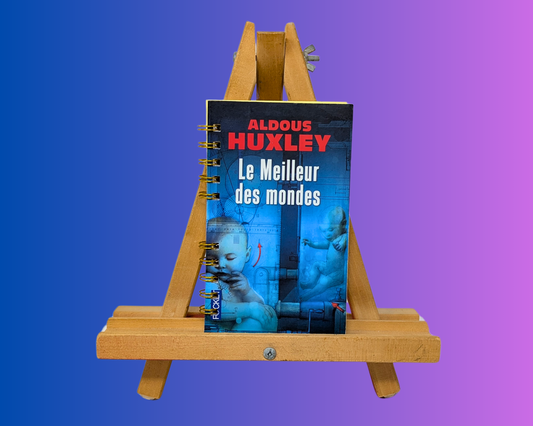 Handmade and Upcycled Le Meilleur des Mondes Novel by Aldous Huxley Notebook