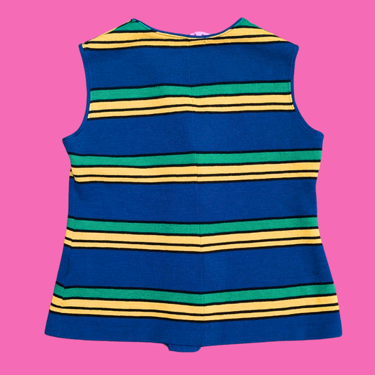 Vintage 1970's Funky, Colourful Vest Size M