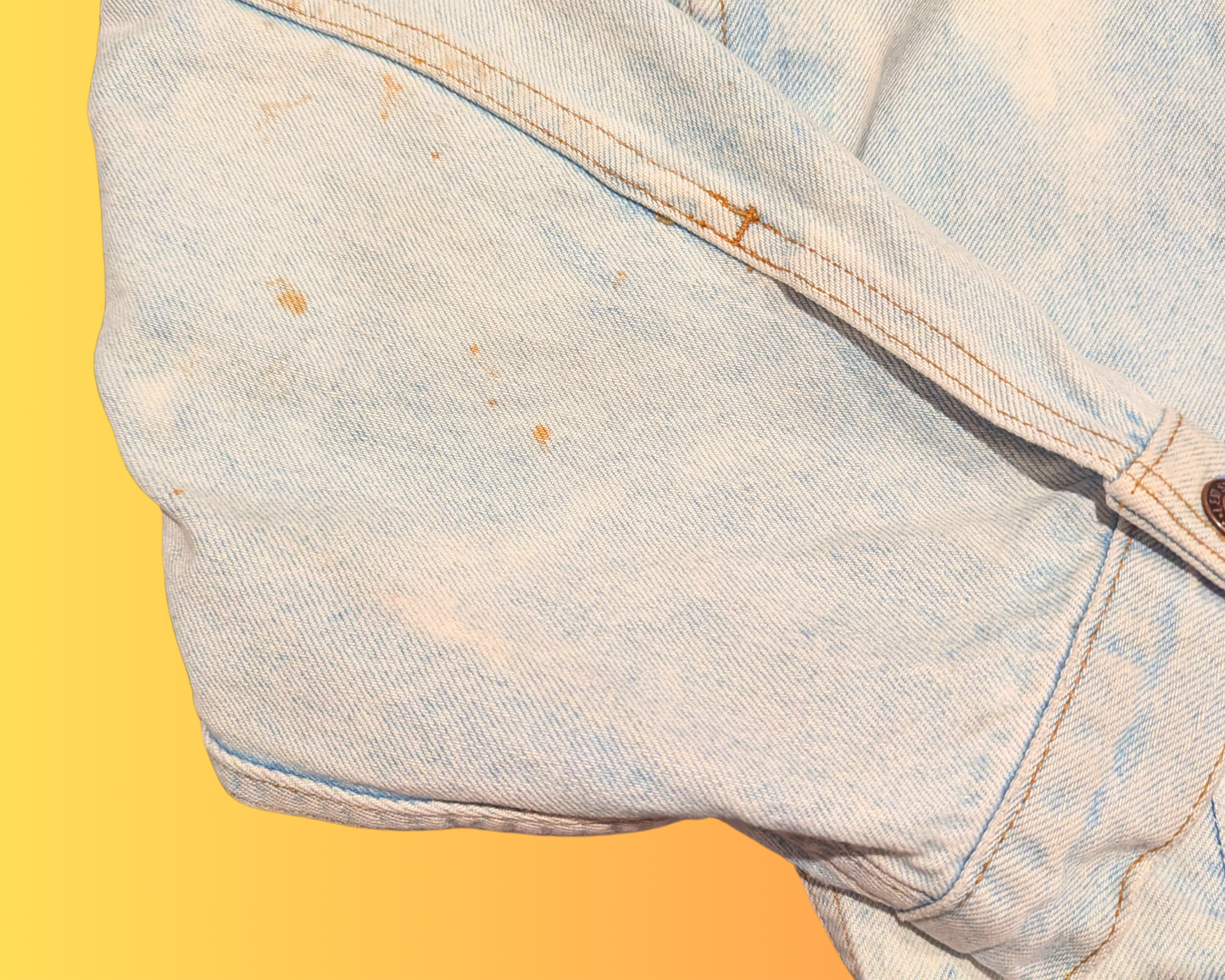 Veste en jean Levi's David Bowie recyclée et faite à la main, taille XL