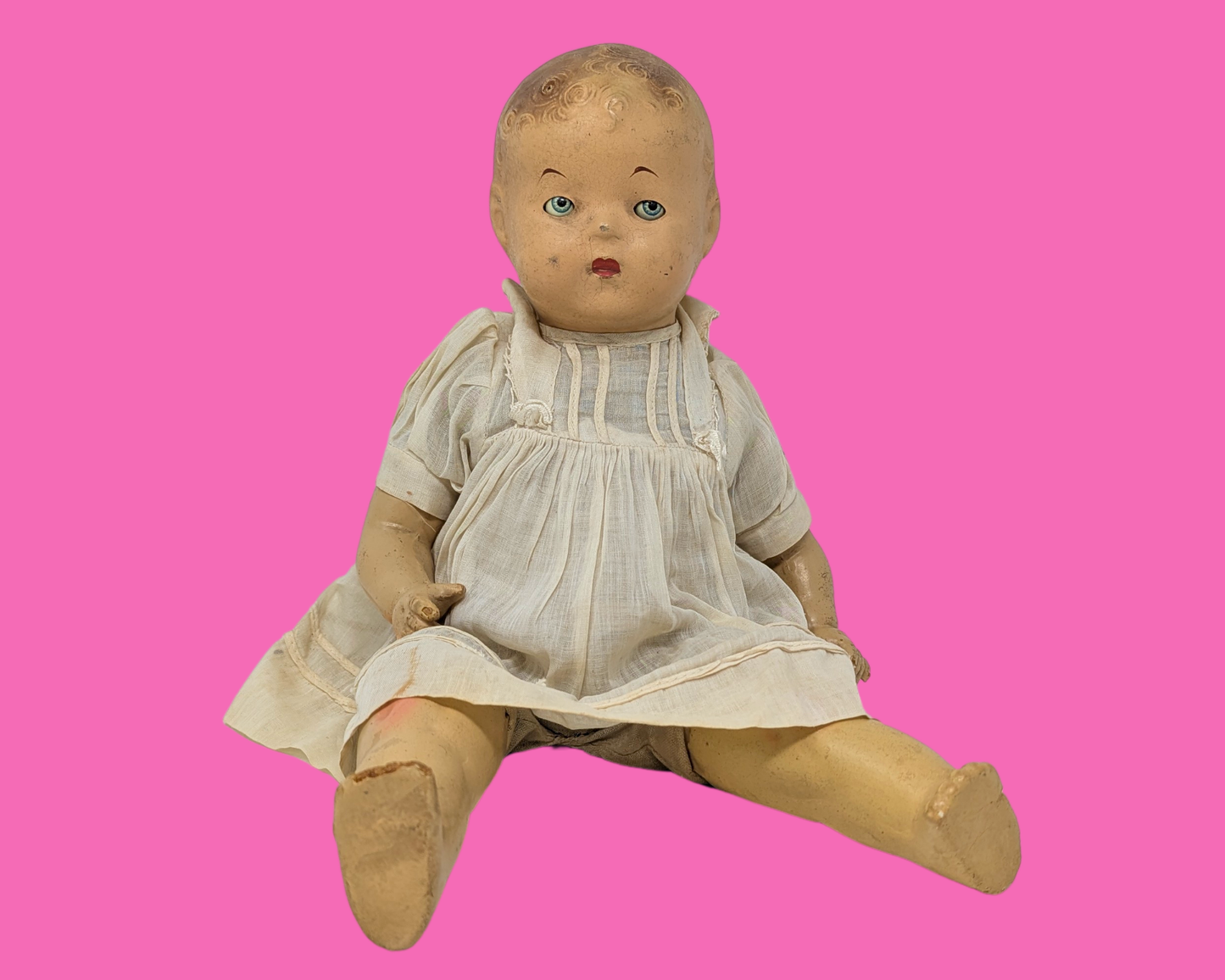 Vintage 1920's Creepy Doll by A Reliable Doll Made in Canada