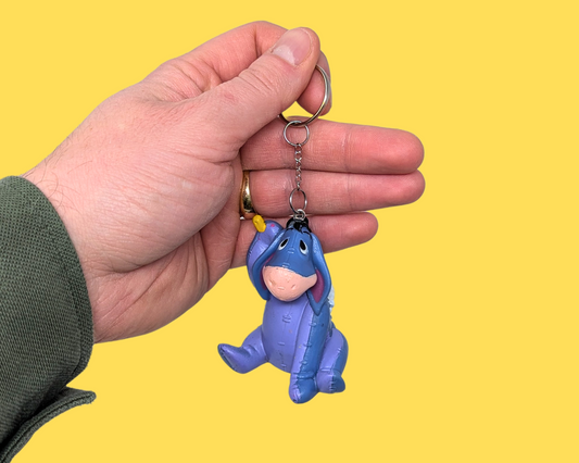 Handmade, Upcycled Winnie The Pooh's Eeyore Toy Keychain