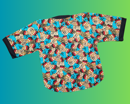 Chemise boutonnée à manches courtes et imprimé bandanas rouges, style vintage des années 1990, taille M