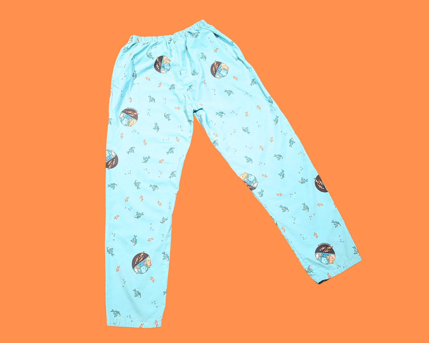Handmade, Upcycled Tintin Bedsheet Pajama Set (T-Shirt + Bottoms) Size M-L